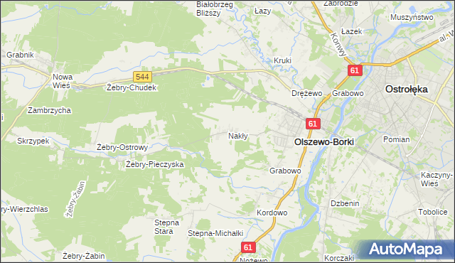 mapa Nakły, Nakły na mapie Targeo