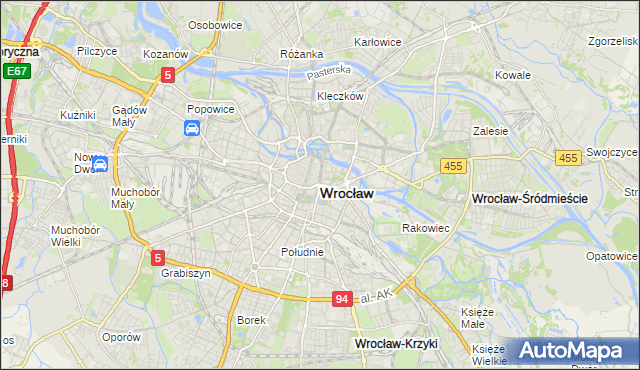 mapa Wrocławia, Wrocław na mapie Targeo