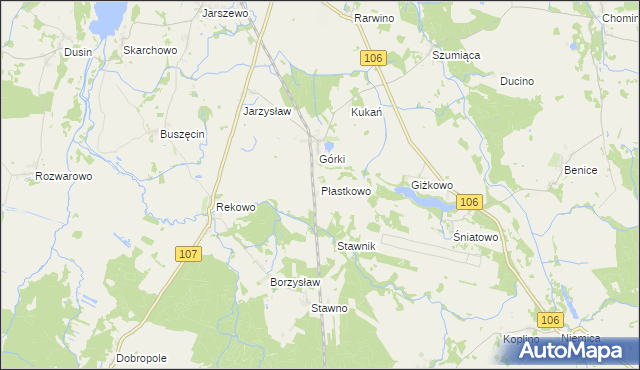 mapa Płastkowo, Płastkowo na mapie Targeo