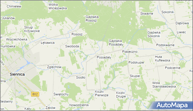 mapa Posiadały, Posiadały na mapie Targeo