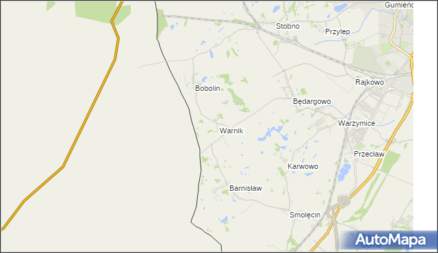 mapa Warnik, Warnik na mapie Targeo