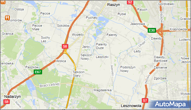 mapa Laszczki, Laszczki na mapie Targeo