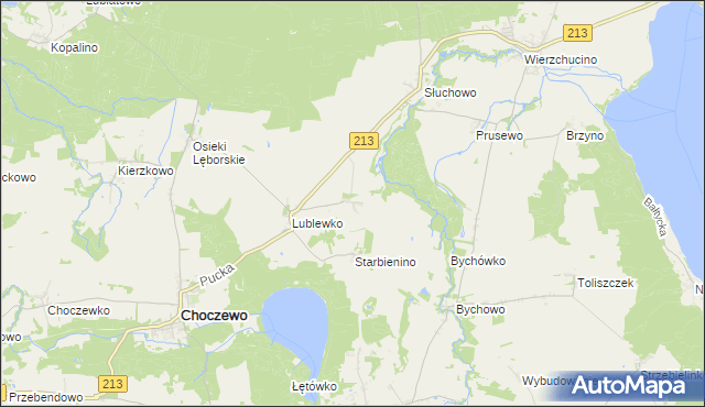 mapa Lublewo Lęborskie, Lublewo Lęborskie na mapie Targeo