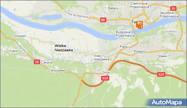 mapa Mała Nieszawka, Mała Nieszawka na mapie Targeo