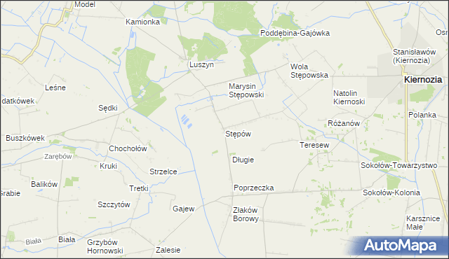 mapa Stępów, Stępów na mapie Targeo