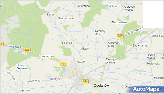 mapa Baby gmina Odolanów, Baby gmina Odolanów na mapie Targeo