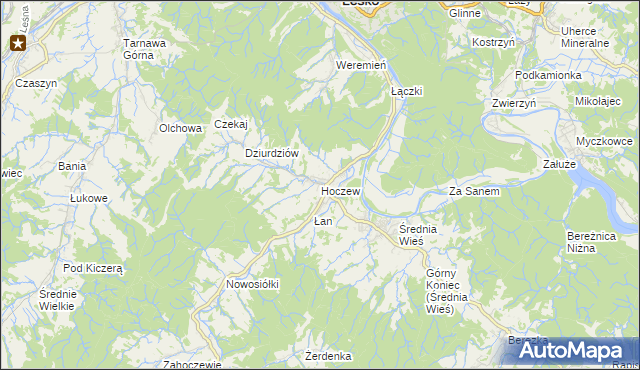 mapa Hoczew, Hoczew na mapie Targeo