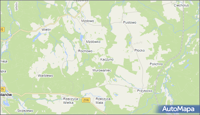mapa Kaczyno, Kaczyno na mapie Targeo