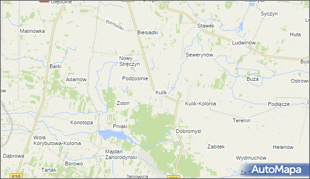 mapa Kulik gmina Siedliszcze, Kulik gmina Siedliszcze na mapie Targeo