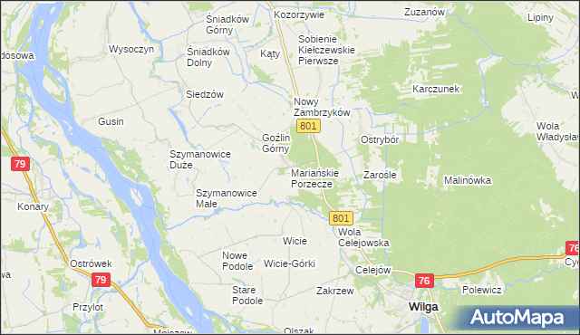 mapa Mariańskie Porzecze, Mariańskie Porzecze na mapie Targeo