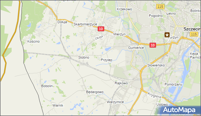 mapa Przylep, Przylep na mapie Targeo