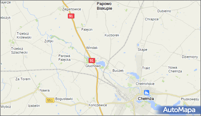 mapa Bielczyny, Bielczyny na mapie Targeo