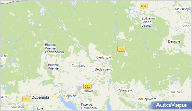 mapa Błędziszki, Błędziszki na mapie Targeo