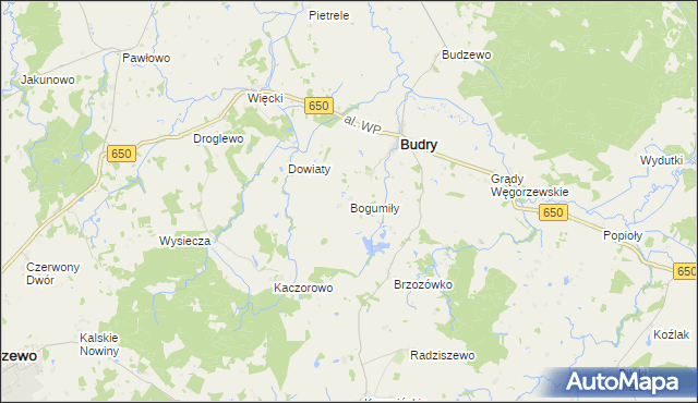 mapa Bogumiły gmina Budry, Bogumiły gmina Budry na mapie Targeo