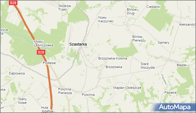 mapa Brzozówka-Kolonia, Brzozówka-Kolonia na mapie Targeo