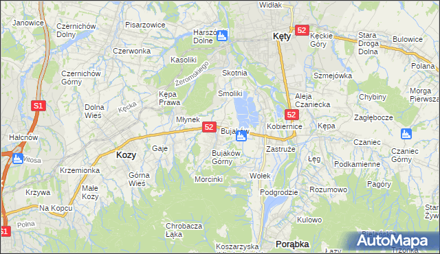 mapa Bujaków, Bujaków na mapie Targeo