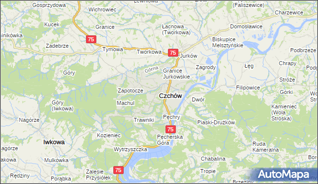 mapa Czchów, Czchów na mapie Targeo