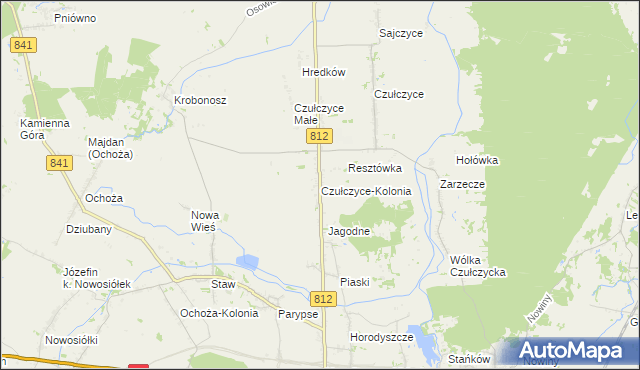 mapa Czułczyce-Kolonia, Czułczyce-Kolonia na mapie Targeo