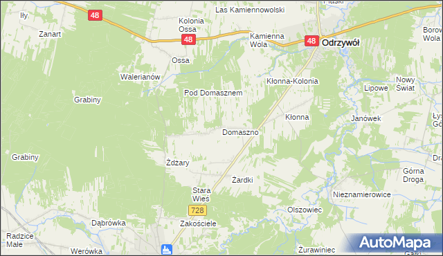 mapa Domaszno, Domaszno na mapie Targeo