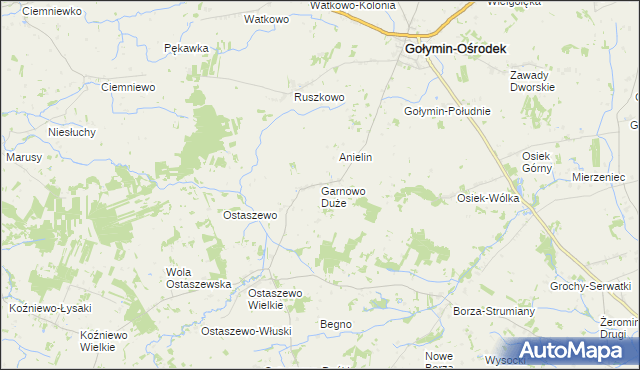 mapa Garnowo Duże, Garnowo Duże na mapie Targeo