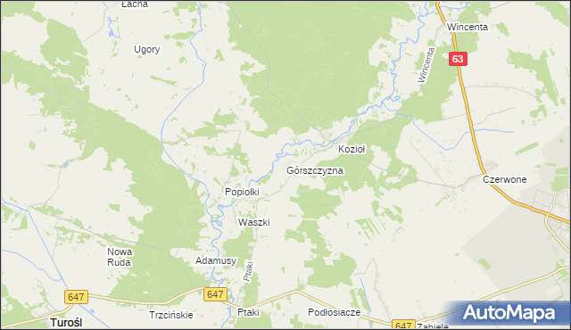 mapa Górszczyzna, Górszczyzna na mapie Targeo