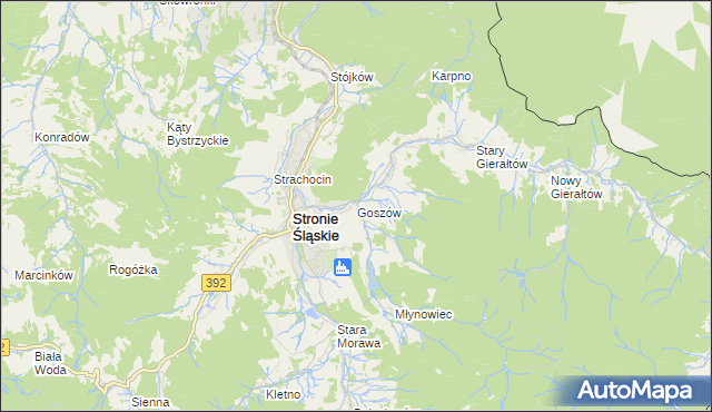 mapa Goszów, Goszów na mapie Targeo