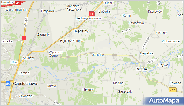 mapa Jaskrów, Jaskrów na mapie Targeo