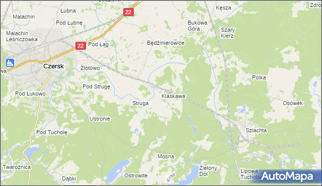 mapa Klaskawa, Klaskawa na mapie Targeo