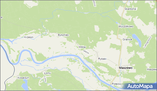 mapa Miłów, Miłów na mapie Targeo