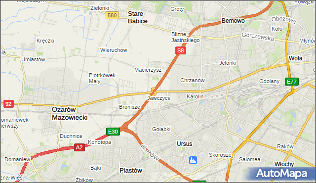 mapa Mory gmina Ożarów Mazowiecki, Mory gmina Ożarów Mazowiecki na mapie Targeo