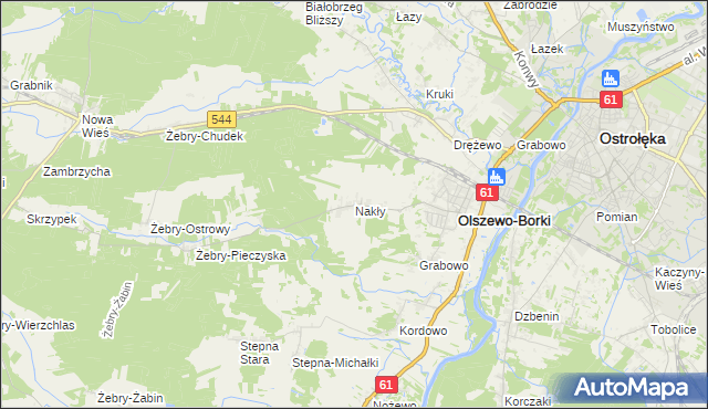 mapa Nakły, Nakły na mapie Targeo