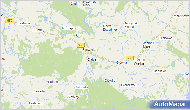 mapa Okrasin gmina Gołdap, Okrasin gmina Gołdap na mapie Targeo