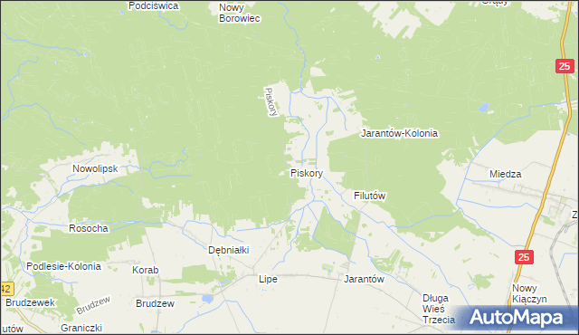 mapa Piskory, Piskory na mapie Targeo