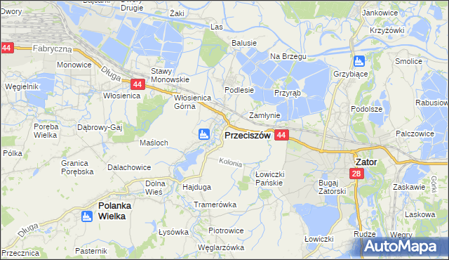 mapa Przeciszów, Przeciszów na mapie Targeo