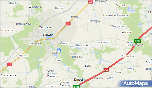 mapa Rudniczek, Rudniczek na mapie Targeo