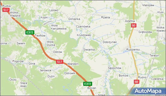 mapa Siwianka, Siwianka na mapie Targeo