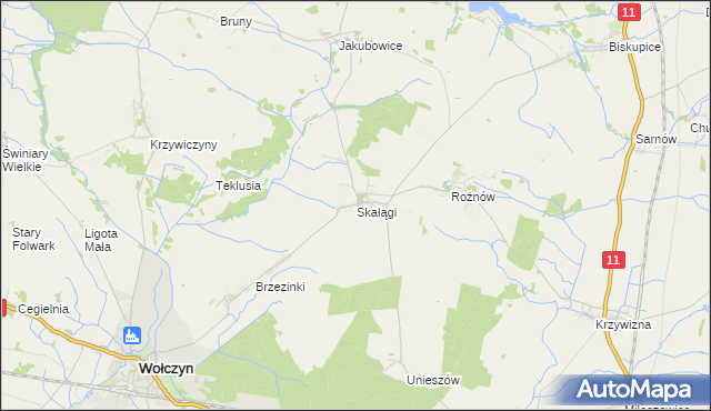 mapa Skałągi, Skałągi na mapie Targeo