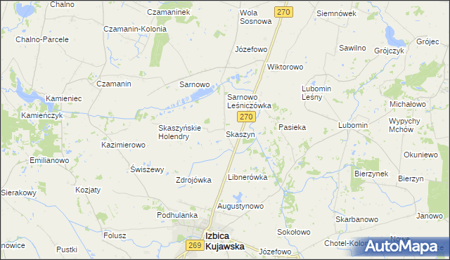 mapa Skaszyn, Skaszyn na mapie Targeo