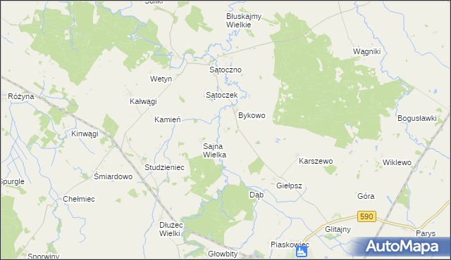 mapa Słępy, Słępy na mapie Targeo