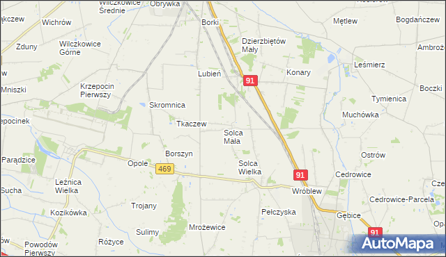 mapa Solca Mała, Solca Mała na mapie Targeo