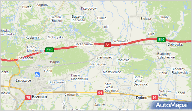 mapa Sterkowiec, Sterkowiec na mapie Targeo