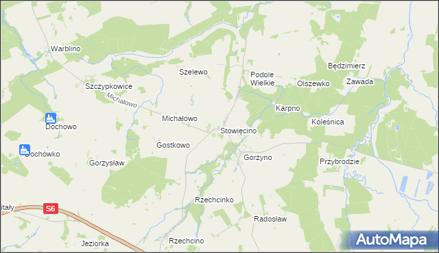 mapa Stowięcino, Stowięcino na mapie Targeo
