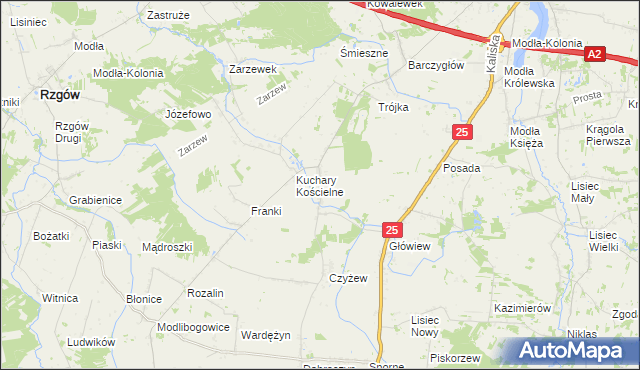 mapa Święcia, Święcia na mapie Targeo