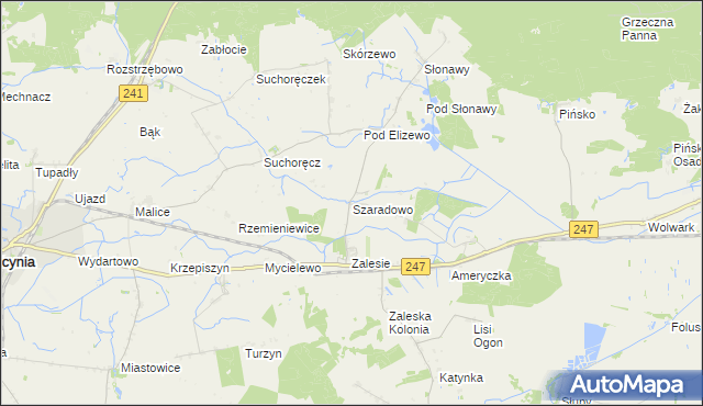 mapa Szaradowo, Szaradowo na mapie Targeo