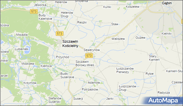 mapa Szczawin Borowy-Kolonia, Szczawin Borowy-Kolonia na mapie Targeo
