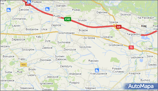 mapa Szczytniki gmina Gdów, Szczytniki gmina Gdów na mapie Targeo