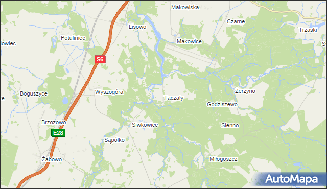 mapa Taczały, Taczały na mapie Targeo