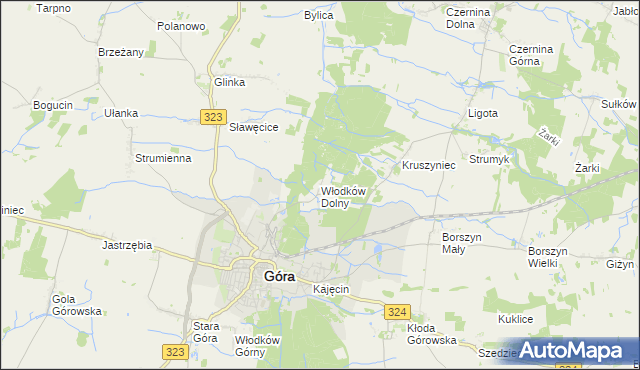 mapa Włodków Dolny, Włodków Dolny na mapie Targeo