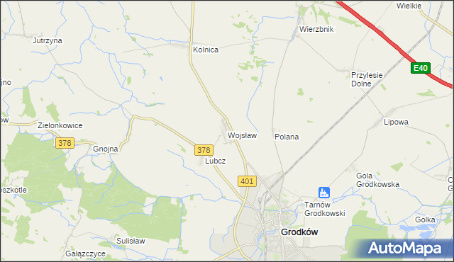 mapa Wojsław, Wojsław na mapie Targeo