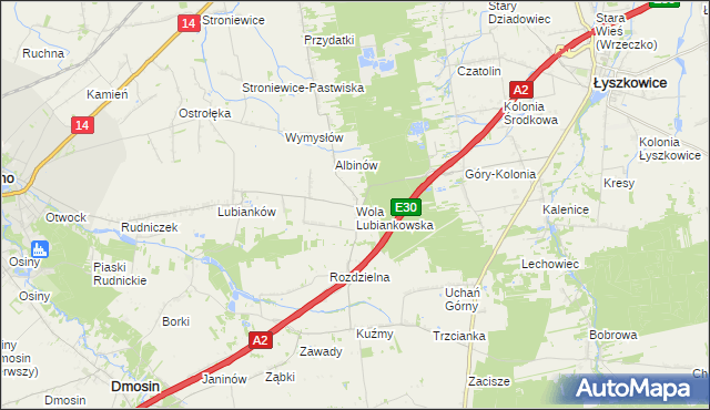 mapa Wola Lubiankowska, Wola Lubiankowska na mapie Targeo